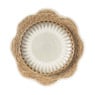 Placemat bloem wit - zeegras - ø38 cm