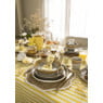 Placemat bloem wit - zeegras - ø38 cm