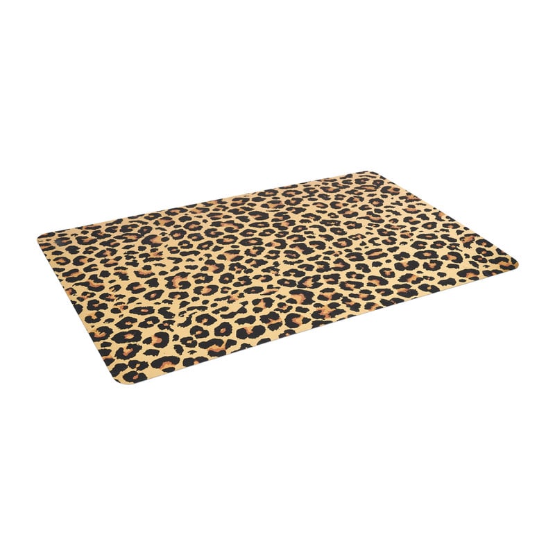 Placemat luipaard - goudkleurig - 43x28 cm