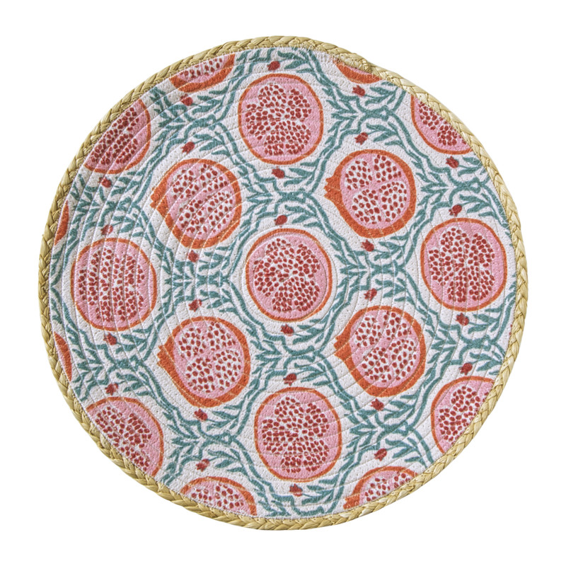 Placemat granaatappel - rood - ø38 cm