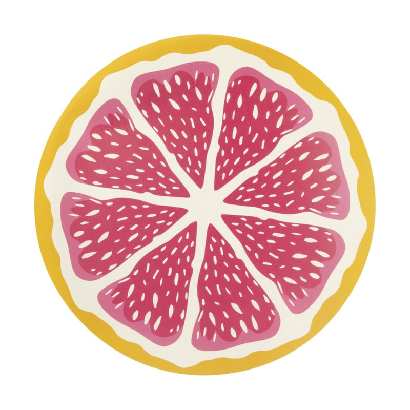 Placemat grapefruit - roze/oranje - ø38 cm