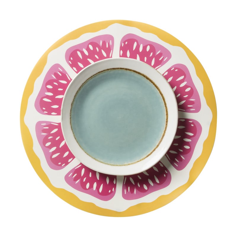 Placemat grapefruit - roze/oranje - ø38 cm