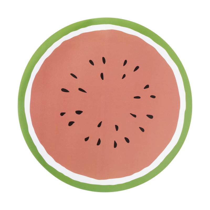 Placemat watermeloen - roze/groen - ø38 cm