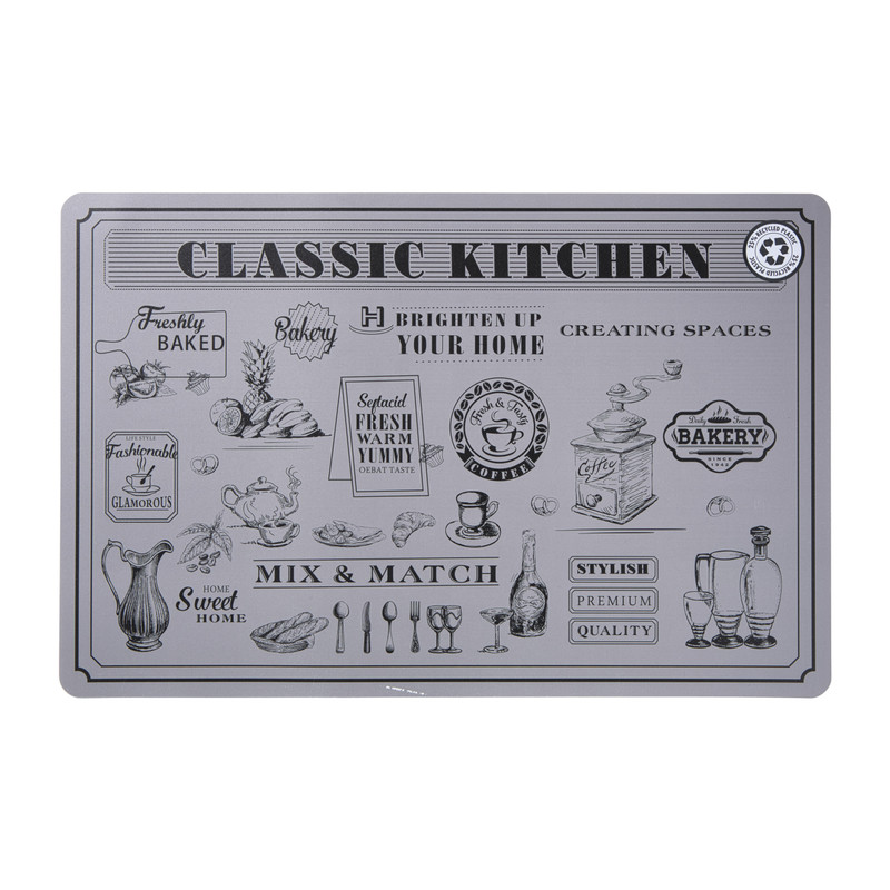 Placemat keuken - 43.5x28.5 cm - diverse varianten