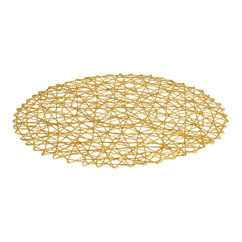 Placemat organic - 37 cm - goud