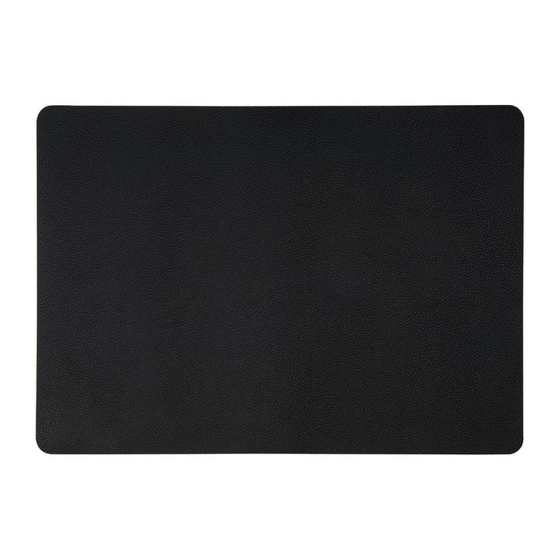 Placemat PU leer - zwart - 46x33 cm