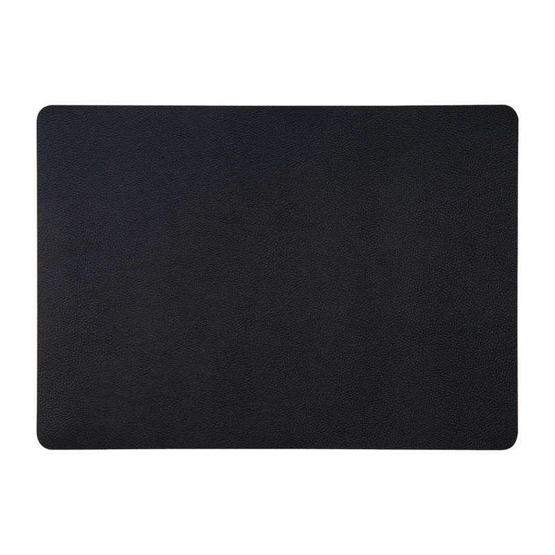 Placemat PU leer - blauw - 46x33 cm
