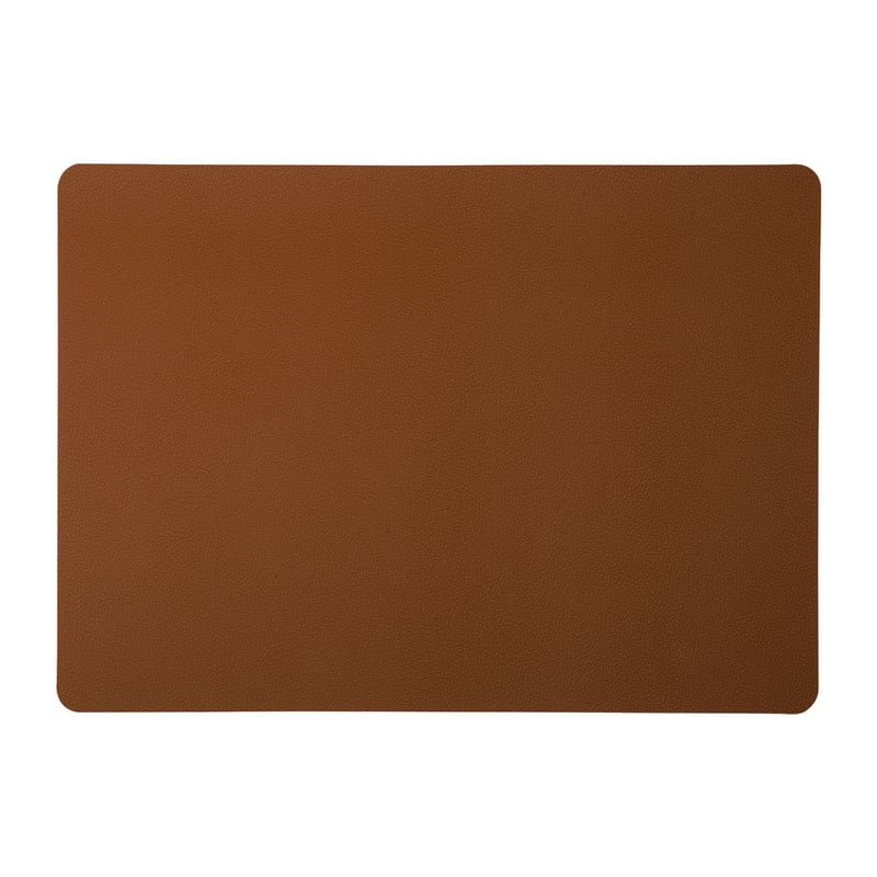 Placemat PU leer - bruin - 46x33 cm