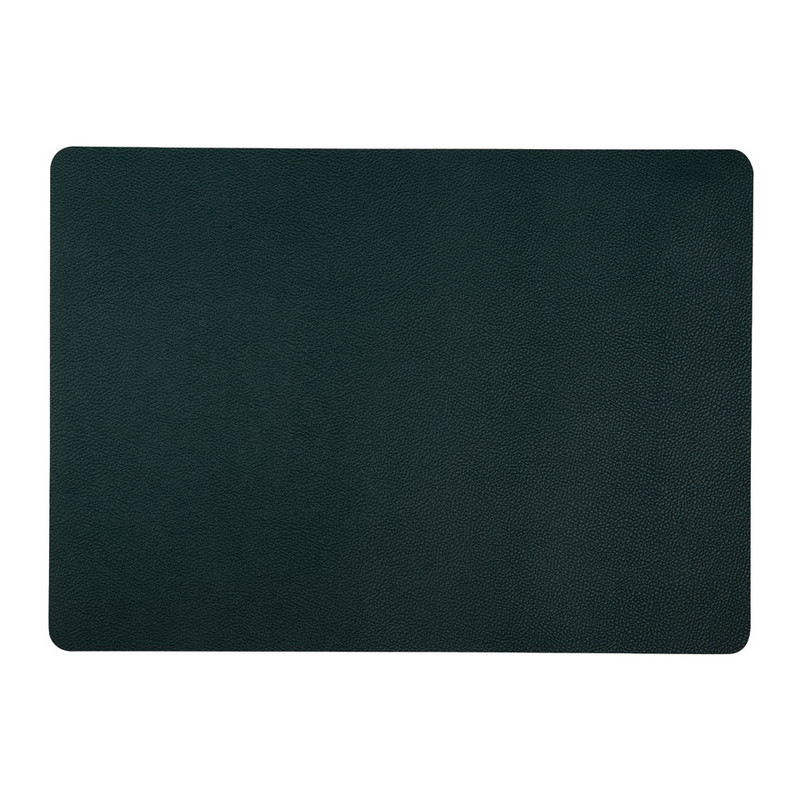 Placemat PU leer - donkergroen - 46x33 cm