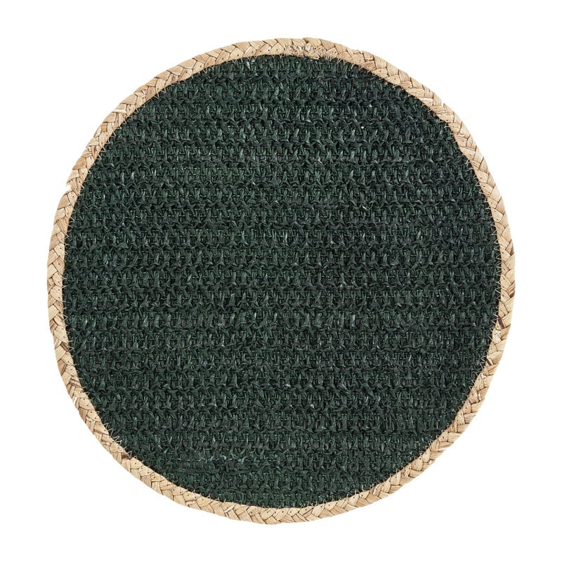 Placemat waterhyacint - groen - ⌀38 cm 