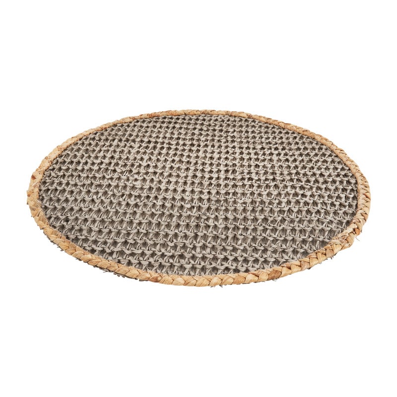 Placemat waterhyacint - grijs - ⌀38 cm 