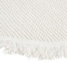 Placemat rond met franjes - wit - ⌀38 cm