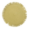 Placemat franje - groen - ⌀38 cm