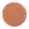 Placemat franje - terra - ⌀38 cm