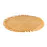 Placemat franjes - geel - ⌀38 cm