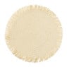 Placemat franjes - zand - ⌀38 cm