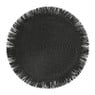Placemat franjes - zwart - ⌀38 cm