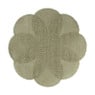 Placemat 3D bloem - groen - ø38 cm