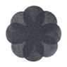 Placemat 3D bloem - zwart - ø38 cm