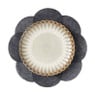 Placemat 3D bloem - zwart - ø38 cm