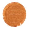 Placemat met franjes - oranje - ø38 cm