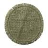 Placemat met franjes - groen - ø38 cm