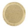 Placemat met franjes - beige - ø38 cm