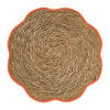 Placemat zeegras bloem - oranje