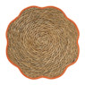 Placemat zeegras bloem - oranje