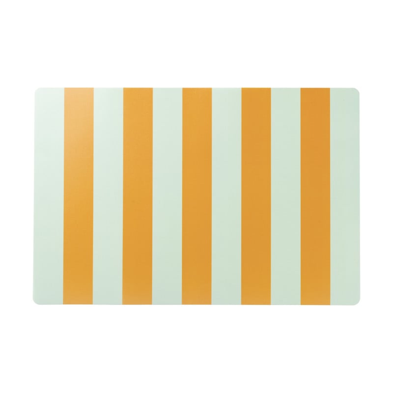 Placemat streep - groen/oranje - 30x45 cm