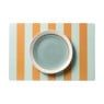 Placemat streep - groen/oranje - 30x45 cm