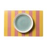 Placemat streep - geel/roze - 30x45 cm