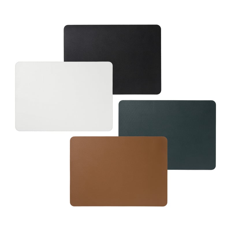 Placemat PU leer - crème - 33x46 cm