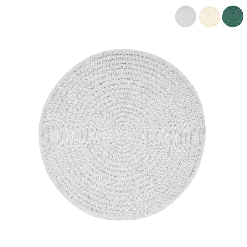 Placemat vilt met lurex - diverse varianten - Ø38 cm