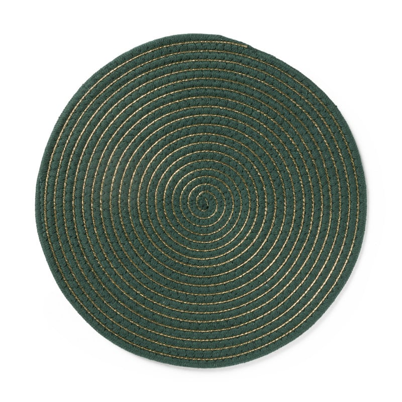 Placemat vilt met lurex - diverse varianten - Ø38 cm