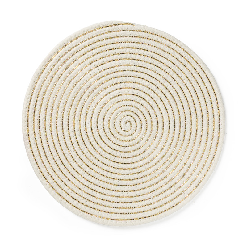 Placemat vilt met lurex - diverse varianten - Ø38 cm