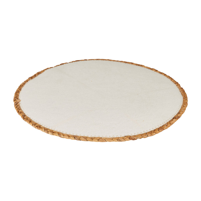 Placemat vilt/riet - Ø40 cm