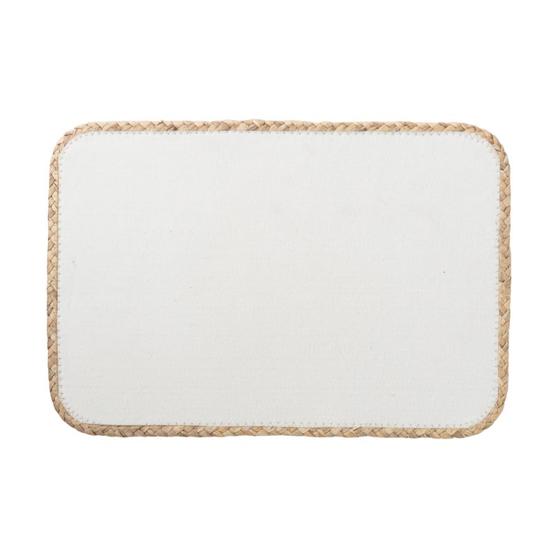 Placemat vilt/riet - 47x32 cm