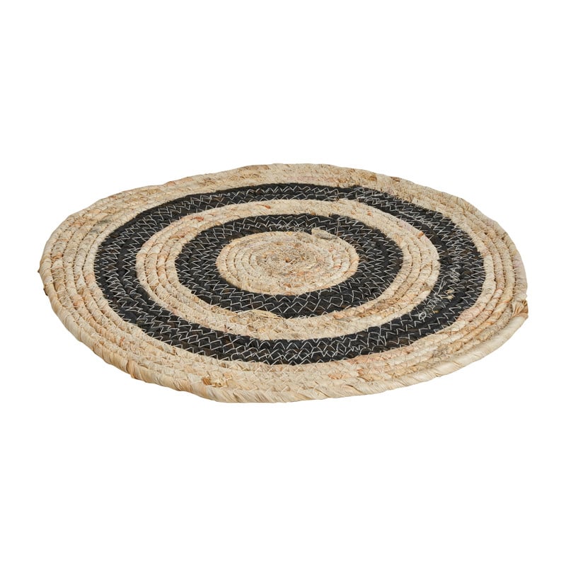 Placemat mais - zwart - Ø38 CM