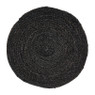 Placemat zeegras - zwart - ⌀38 cm