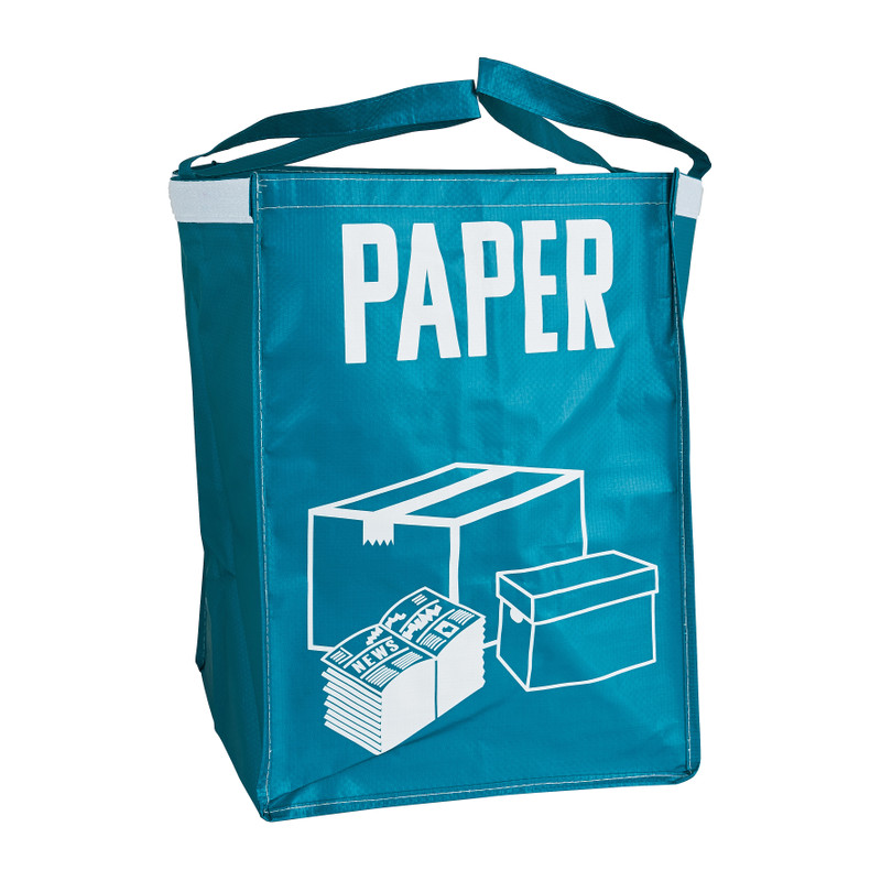 Afvaltassen - set van 3 - metaal/papier/plastic