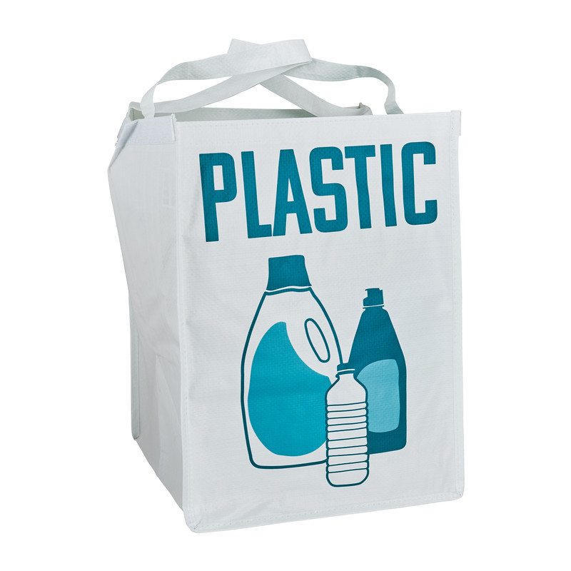 Afvaltassen - set van 3 - metaal/papier/plastic
