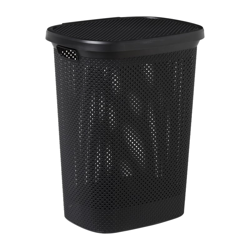 Wasmand - zwart - 60 liter