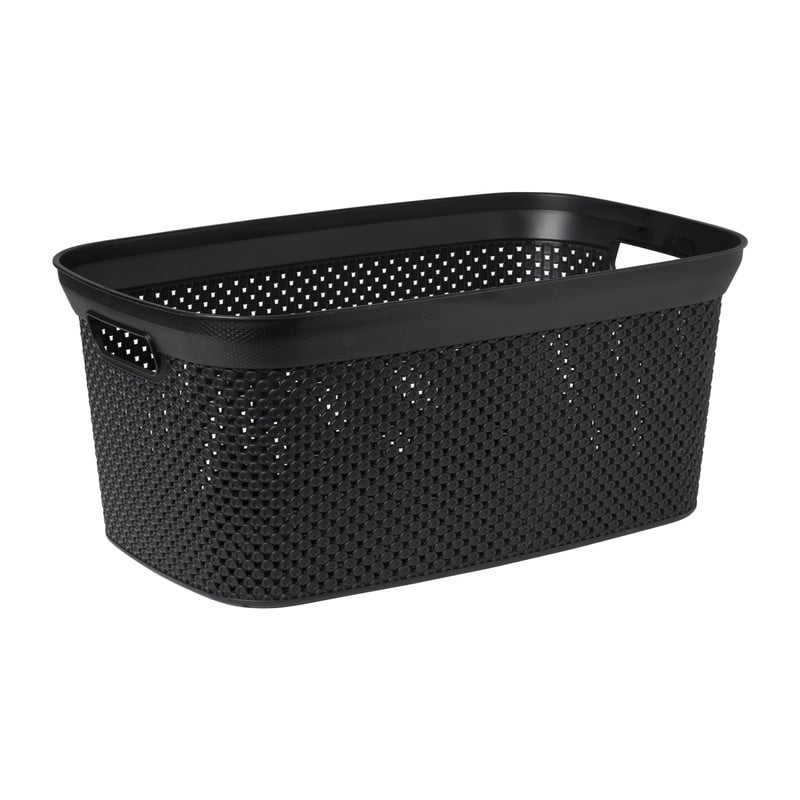Wasmand - zwart - 35 liter