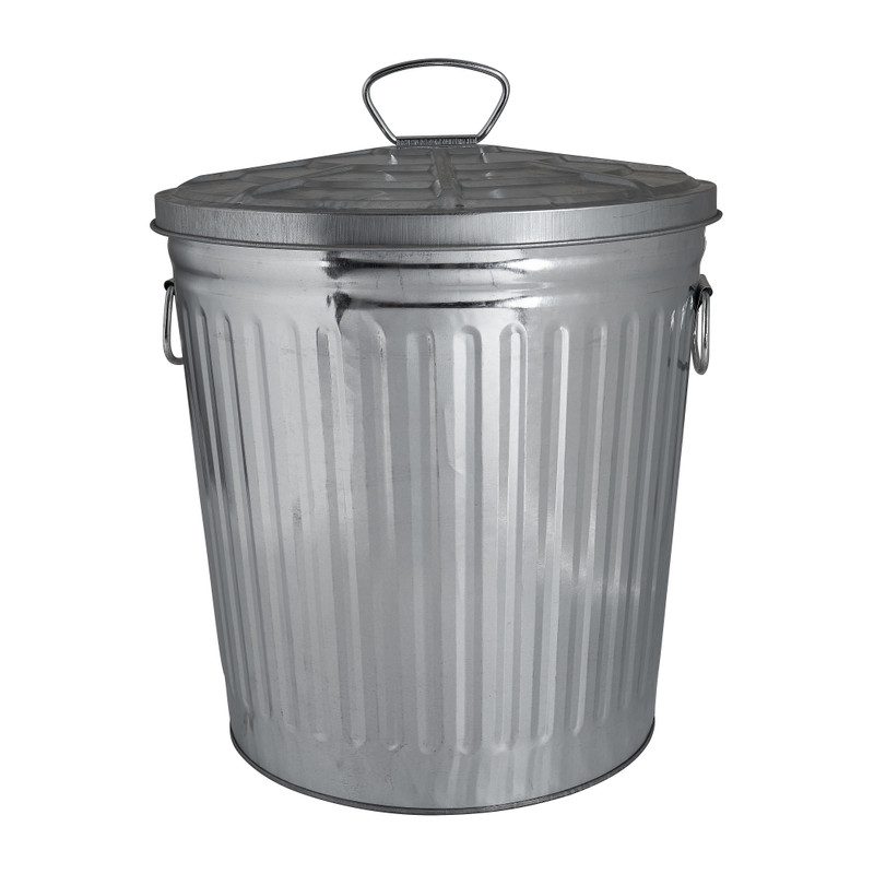 Afvalbak zilver - 18 liter