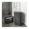 Curver wasmand met deksel Infinity Dots - antraciet - 60 liter