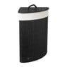 Wasmand bamboe hoek - zwart - 72 liter