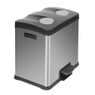 EKO Rejoice pedaalemmer- 2x12 liter-mat RVS