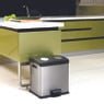 EKO Rejoice pedaalemmer- 2x12 liter-mat RVS