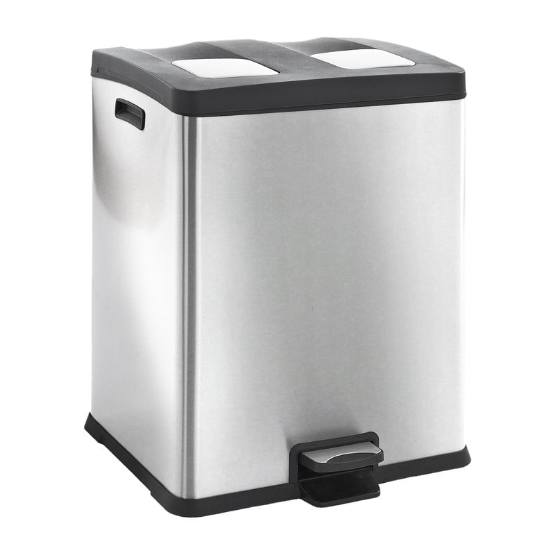 EKO Rejoice pedaalemmer- 2x30 liter-mat RVS